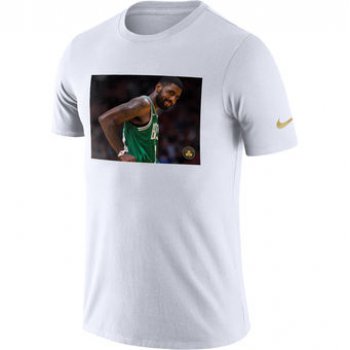 Men's Boston Celtics Kyrie Irving Nike White Player Pack Performance T-Shirt