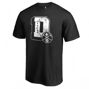 Men's Denver Nuggets Fanatics Branded Black Letterman T-Shirt
