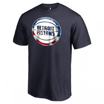 Men's Detroit Pistons Fanatics Branded Navy Personalized Name and Number Banner Wave T-Shirt