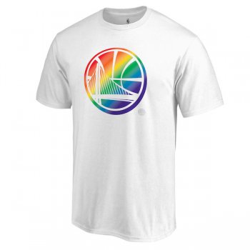 Men's Golden State Warriors White Fanatics Branded Team Pride V-Neck T-Shirt