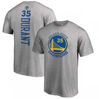 Golden State Warriors Kevin Durant Gray Backer Name & Number T-Shirt
