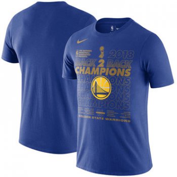 Golden State Warriors Nike 2018 NBA Finals Champions Locker Room T-Shirt - Blue