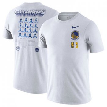 Golden State Warriors Nike 2018 NBA Finals Champions Team Roster Dri-FIT Cotton T-Shirt - White