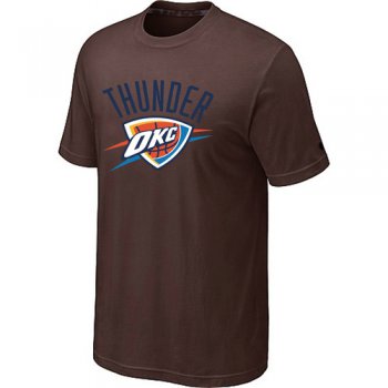 Oklahoma City Thunder Big & Tall Primary Logo Brown NBA T-Shirt