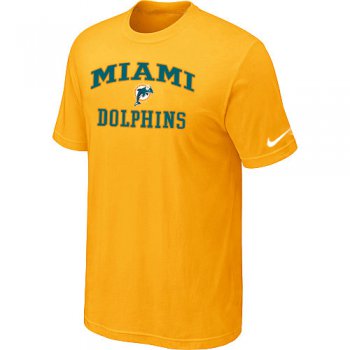 Miami Dolphins Heart & Soul Yellowl T-Shirt