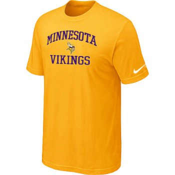 Minnesota Vikings Heart & Soul Yellow T-Shirt