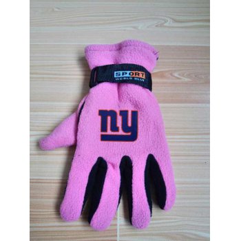 New York Giants NFL Adult Winter Warm Gloves Pink