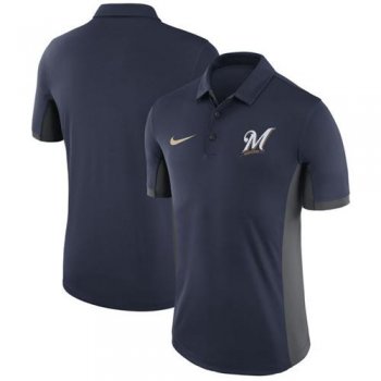 Men's Milwaukee Brewers Nike Navy Franchise Polo