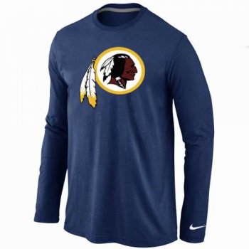 Nike Washington Redskins Logo Long Sleeve T-Shirt D.Blue