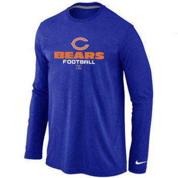 NIKE Chicago Bears Critical Victory Long Sleeve T-Shirt Blue