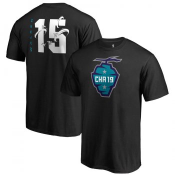Charlotte Hornets 15 Kemba Walker Fanatics Branded 2019 NBA All-Star Game The Buzz Side Sweep Name & Number T-Shirt Black