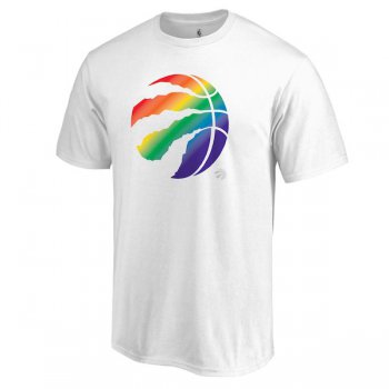 Men's Toronto Raptors White Fanatics Branded Team Pride V-Neck T-Shirt