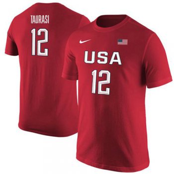 Team USA 12 Diana Taurasi Basketball Nike Name & Number T-Shirt Red