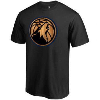 Men's Minnesota Timberwolves Fanatics Branded Black Hardwood T-Shirt