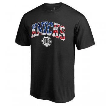 Men's New York Knicks Black Banner Wave T-Shirt