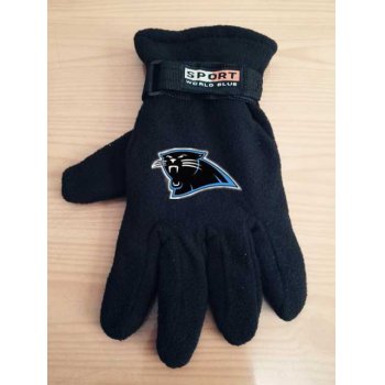 Carolina Panthers NFL Adult Winter Warm Gloves Black