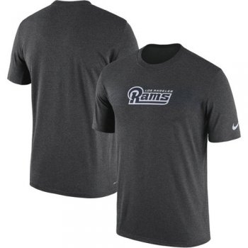 Los Angeles Rams Nike Heathered Charcoal Sideline Seismic Legend T-Shirt
