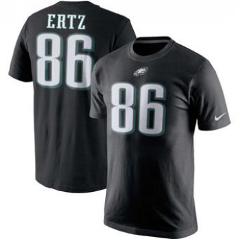Men's Philadelphia Eagles 86 Zach Ertz Nike Black Player Pride Name & Number T-Shirt