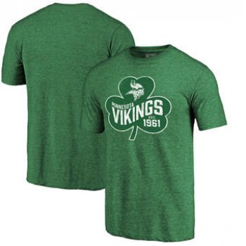 Minnesota Vikings Pro Line by Fanatics Branded St. Patrick's Day Paddy's Pride Tri-Blend T-Shirt - Kelly Green