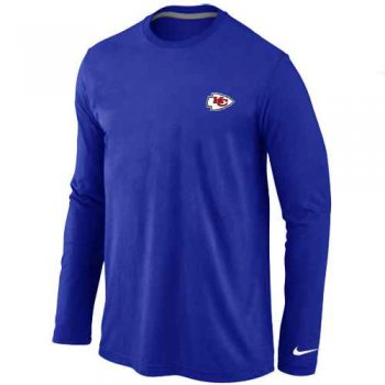 Kansas City Chiefs Logo Long Sleeve T-Shirt Blue