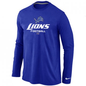NIKE Detroit Lions Critical Victory Long Sleeve T-Shirt Blue