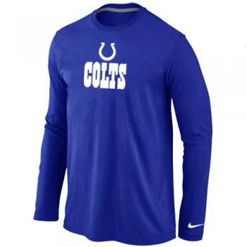 Nike Indianapolis Colts Authentic Logo Long Sleeve T-Shirt Blue