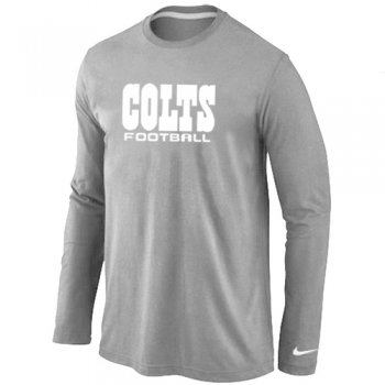 Nike Indianapolis Colts Authentic font Long Sleeve T-Shirt Grey