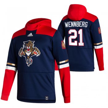 Florida Panthers #21 Alexander Wennberg Adidas Reverse Retro Pullover Hoodie Navy