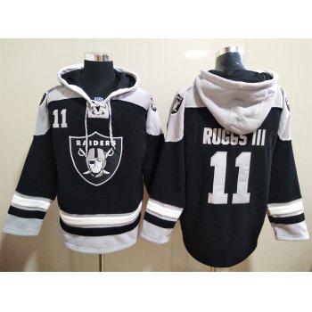 Men's Oakland Raiders 11 Henry Ruggs NEW Black Pocket Stitched NFL Pullover Hoodie