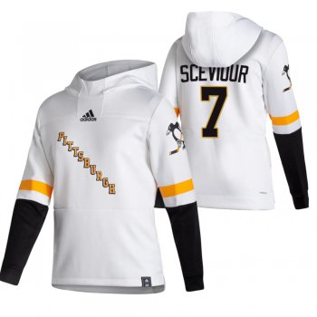 Pittsburgh Penguins #7 Colton Sceviour Adidas Reverse Retro Pullover Hoodie White