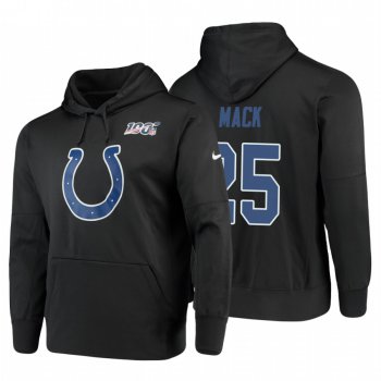 Indianapolis Colts #25 Marlon Mack Nike NFL 100 Primary Logo Circuit Name & Number Pullover Hoodie Anthracite