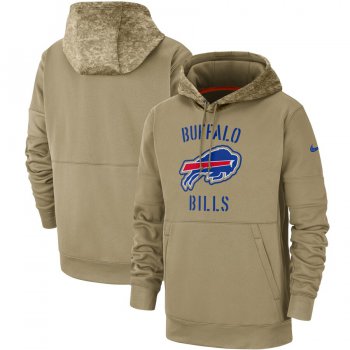 Men's Buffalo Bills Nike Tan 2019 Salute to Service Sideline Therma Pullover Hoodie