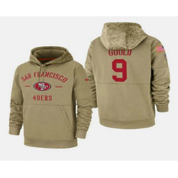 Men's San Francisco 49ers #9 Robbie Gould 2019 Salute to Service Sideline Therma Pullover Hoodie