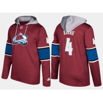 Adidas Colorado Avalanche 4 Tyson Barrie Name And Number Burgundy Hoodie