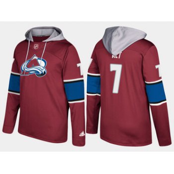 Adidas Colorado Avalanche 7 Mark Alt Name And Number Burgundy Hoodie