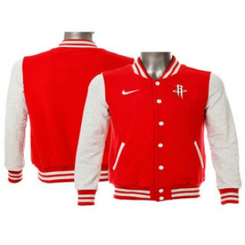 Men's Houston Rockets Nike Red Stitched NBA Jacket