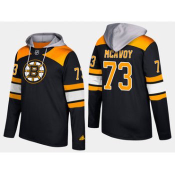 Adidas Boston Bruins 73 Charlie Mcavoy Name And Number Black Hoodie