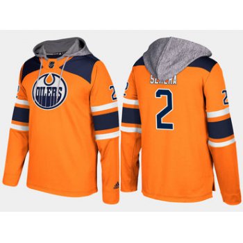 Adidas Edmonton Oilers 2 Andrej Sekera Name And Number Orange Hoodie