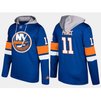 Adidas New York Islanders 11 Shane Prince Name And Number Blue Hoodie