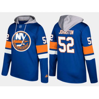 Adidas New York Islanders 52 Ross Johnston Name And Number Blue Hoodie