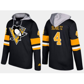 Adidas Pittsburgh Penguins 4 Justin Schultz Name And Number Black Hoodie