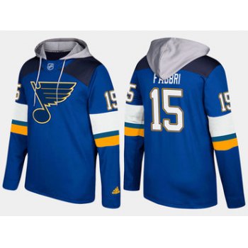 Adidas St. Louis Blues 15 Robby Fabbri Name And Number Blue Hoodie