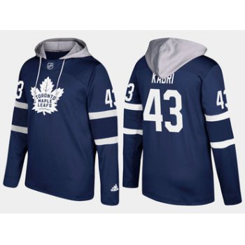 Adidas Toronto Maple Leafs 43 Nazem Kadri Name And Number Royal Hoodie
