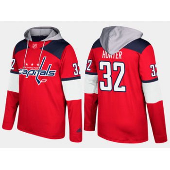 Adidas Washington Capitals 32 Dale Hunter Retired Red Name And Number Hoodie