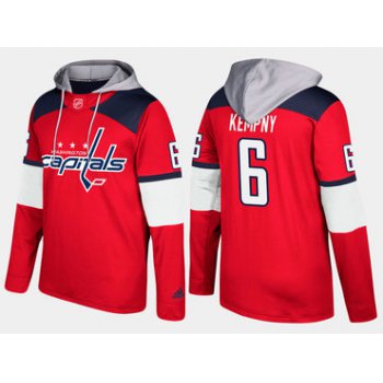 Adidas Washington Capitals 6 Michal Kempny Name And Number Red Hoodie