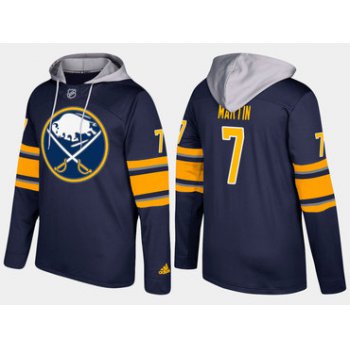 Adidas Buffalo Sabres 7 Rick Martin Retired Blue Name And Number Hoodie