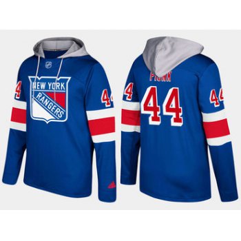 Adidas New York Rangers 44 Neal Pionk Name And Number Blue Hoodie