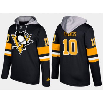 Adidas Pittsburgh Penguins 10 Ron Francis Retired Black Name And Number Hoodie