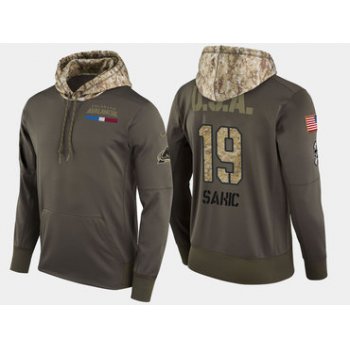 Nike Colorado Avalanche 19 Joe Sakic Retired Olive Salute To Service Pullover Hoodie