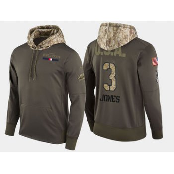 Nike Columbus Blue Jackets 3 Seth Jones Olive Salute To Service Pullover Hoodie
